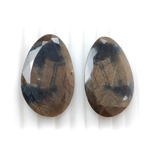golden chocolate sapphire fancy faceted cut