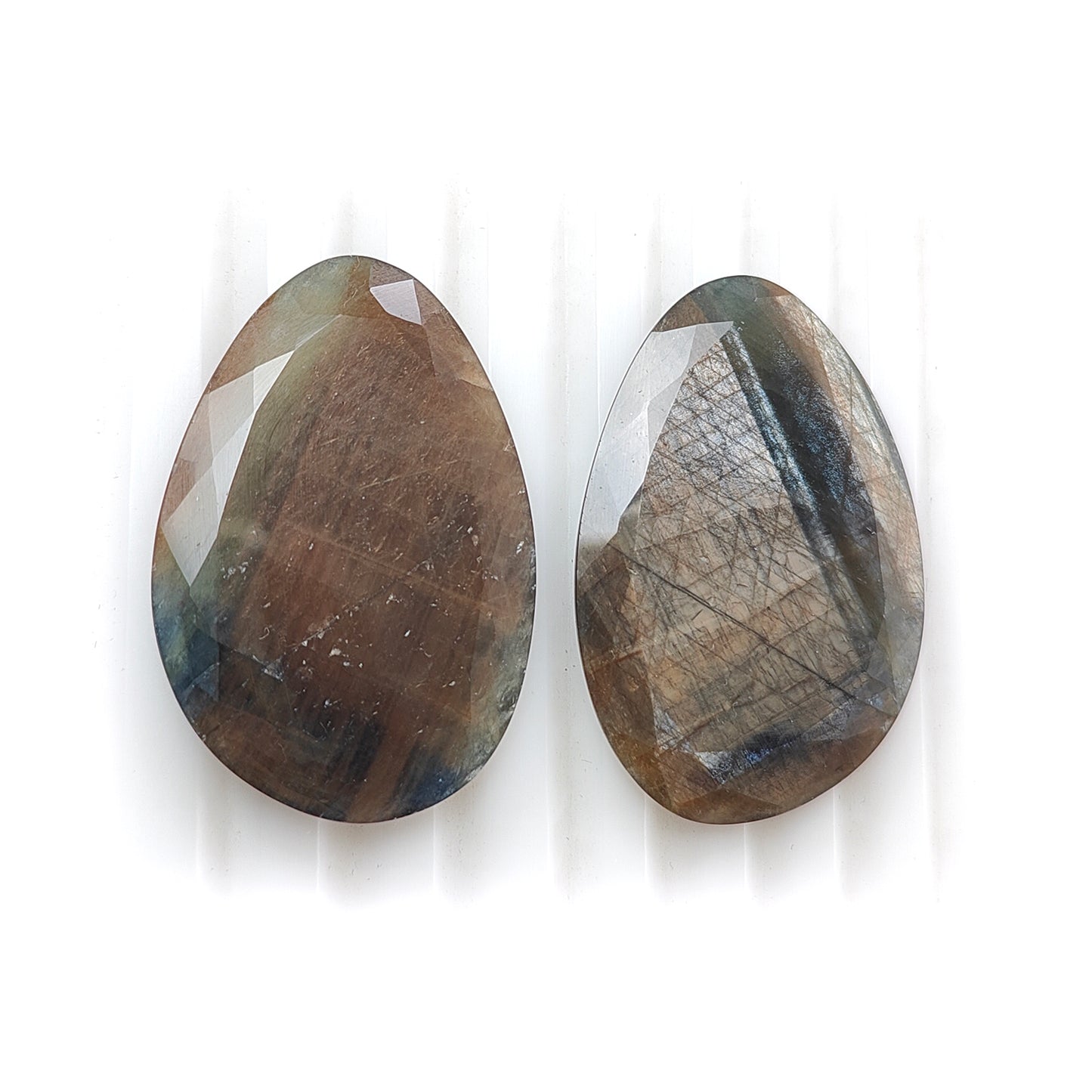 golden chocolate sapphire fancy faceted cut