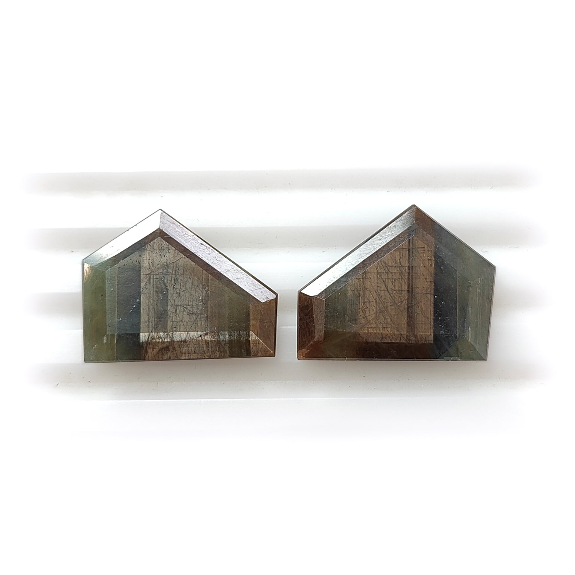 chocolate sapphire fancy faceted cut