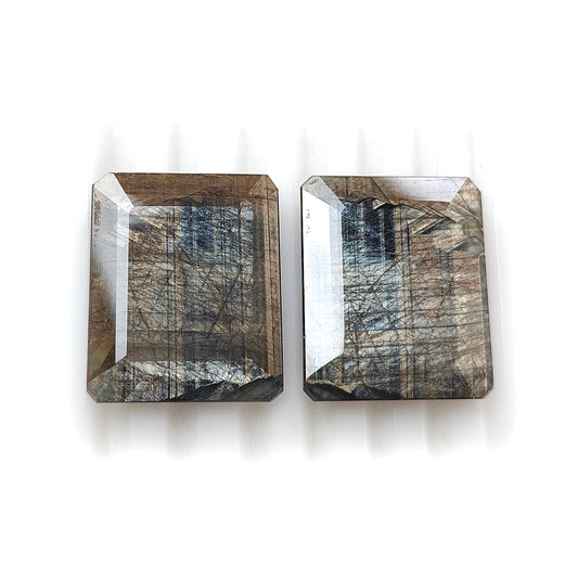 chocolate sapphire cushion faceted cut