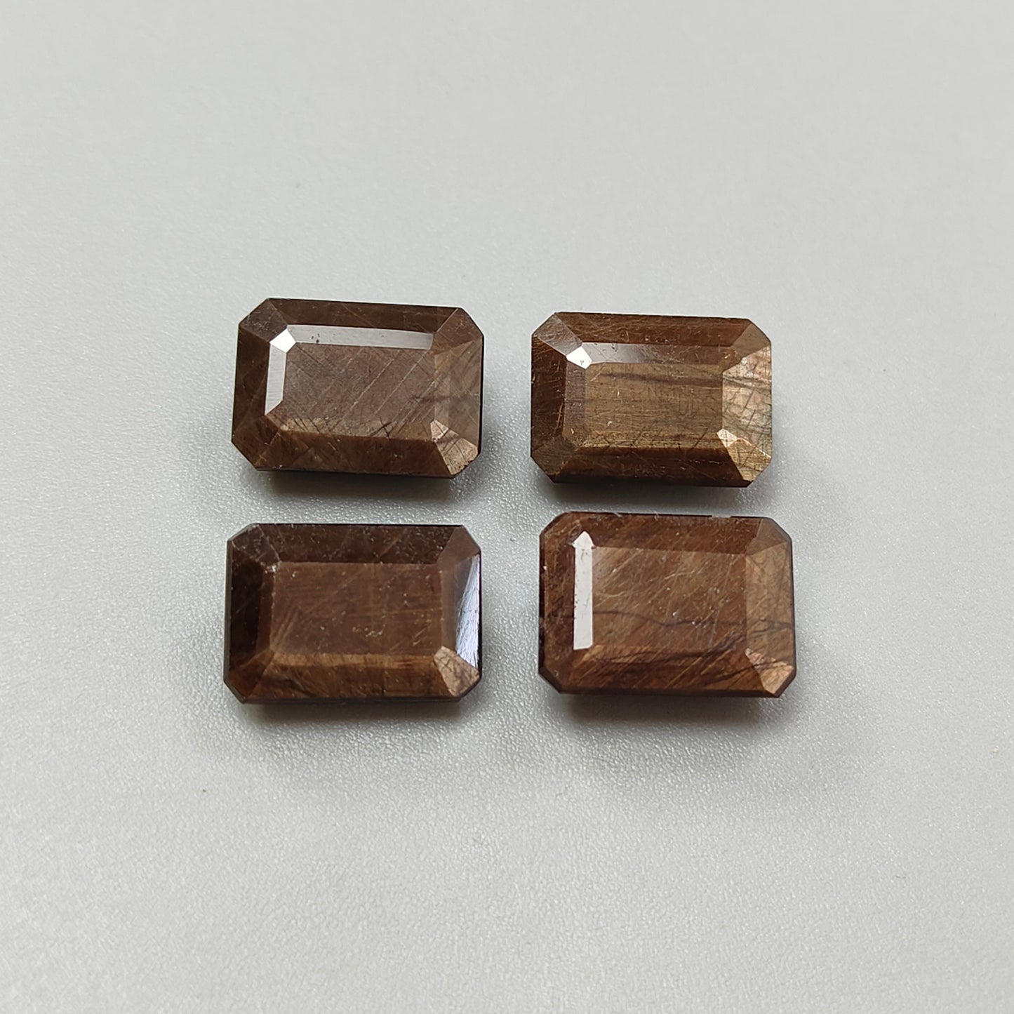 40.70cts Golden, Chocolate Sapphire Faceted Cut Gemstone Natural Untreated Baguette Shape