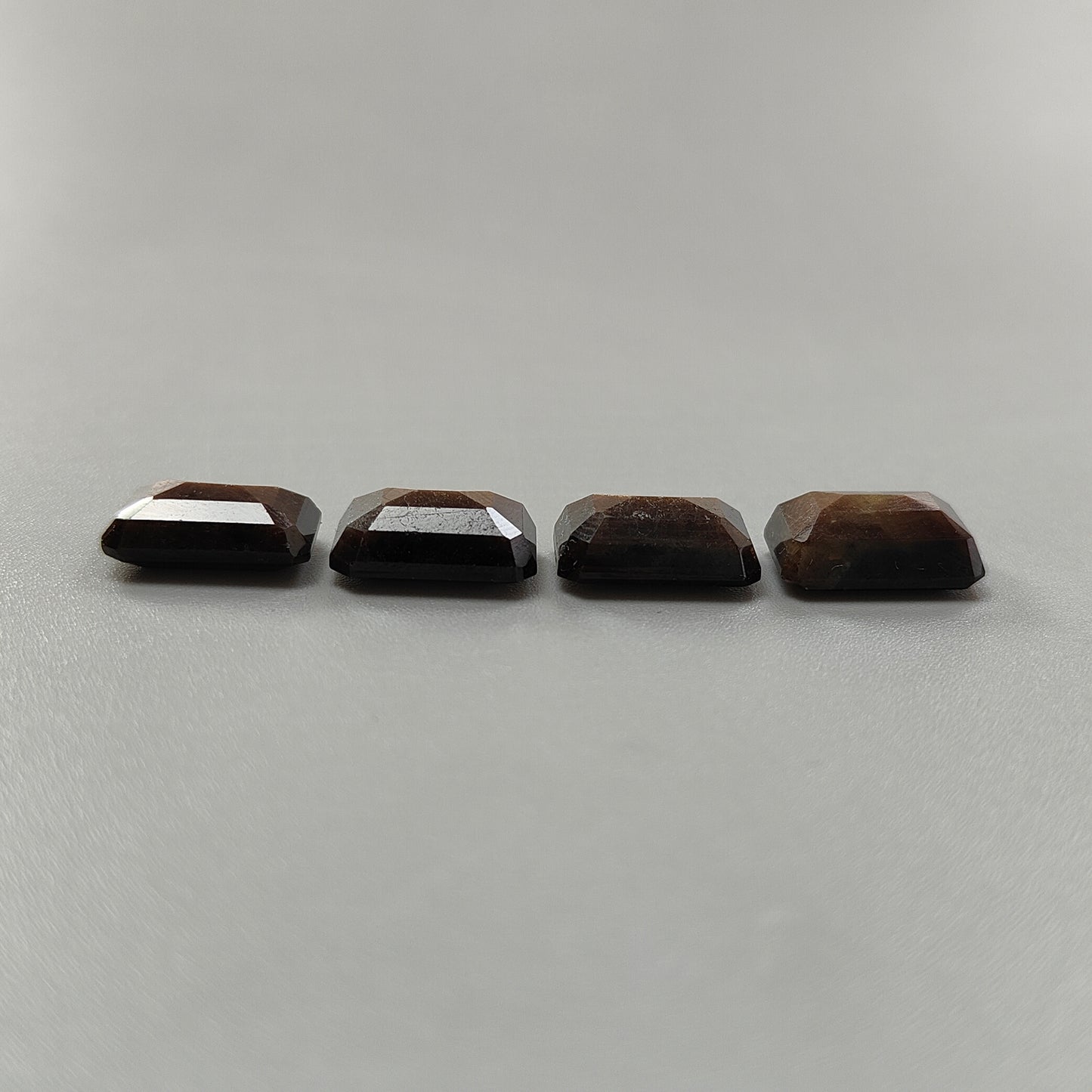 40.70cts Golden, Chocolate Sapphire Faceted Cut Gemstone Natural Untreated Baguette Shape