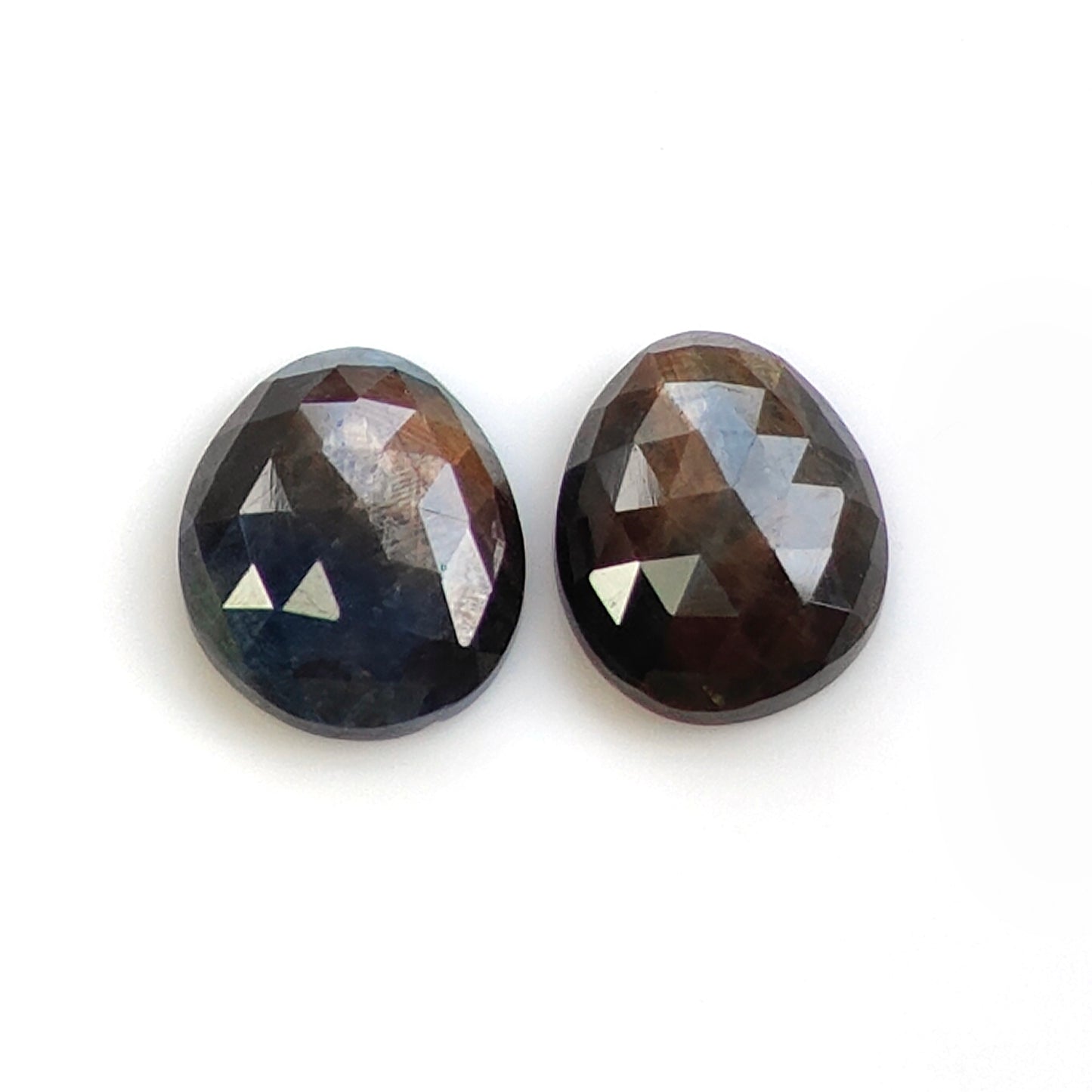 chocolate sapphire rose cut gemstone