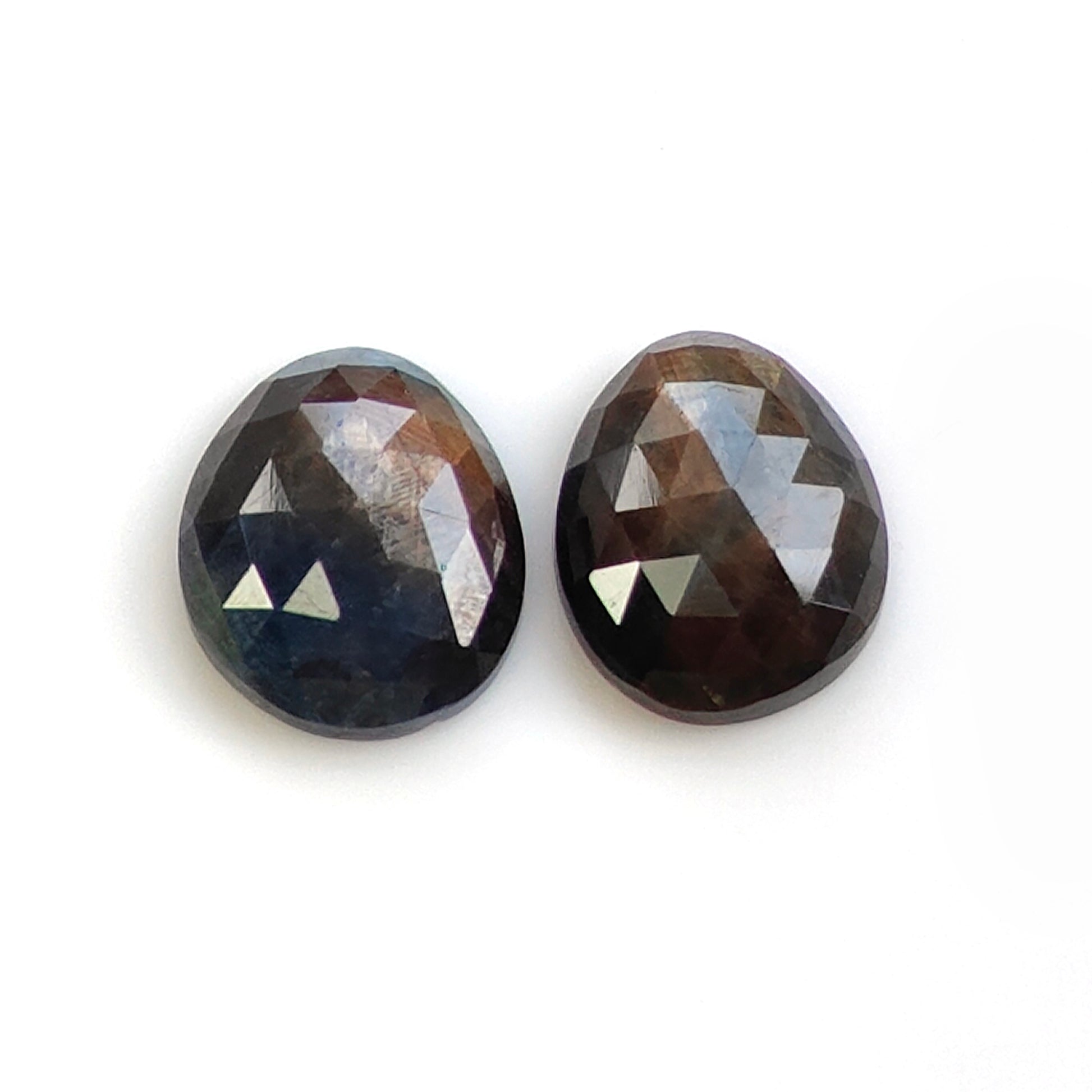 chocolate sapphire rose cut gemstone