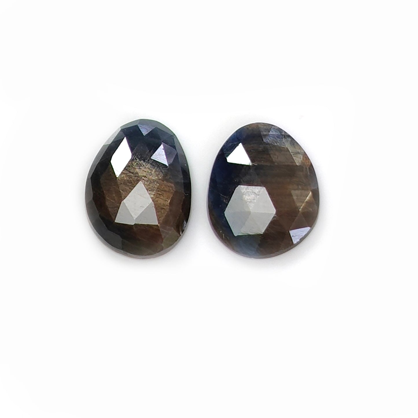chocolate sapphire rose cut gemstone
