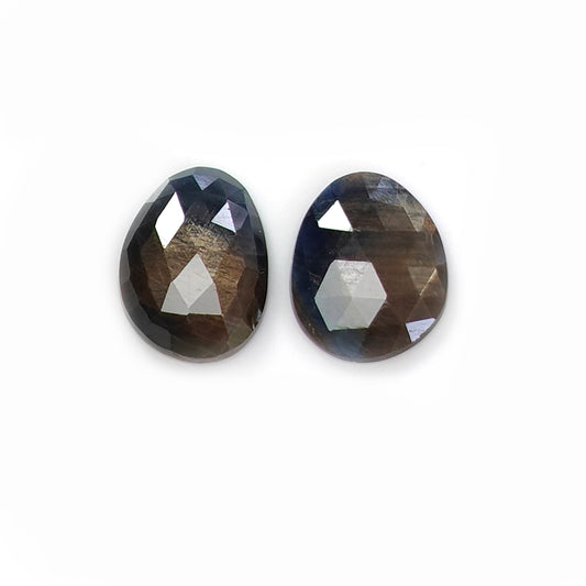 chocolate sapphire rose cut gemstone