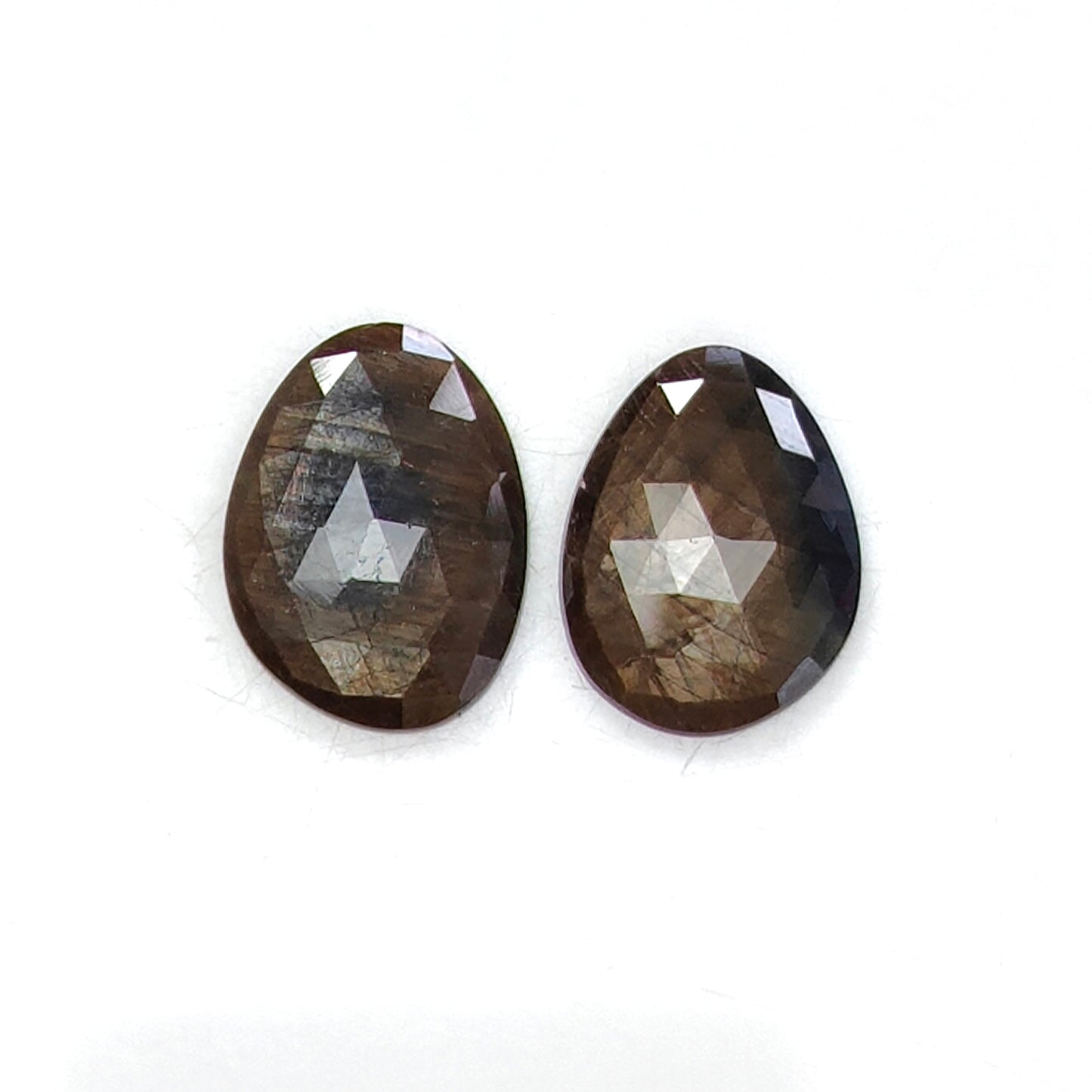 chocolate sapphire rose cut gemstone
