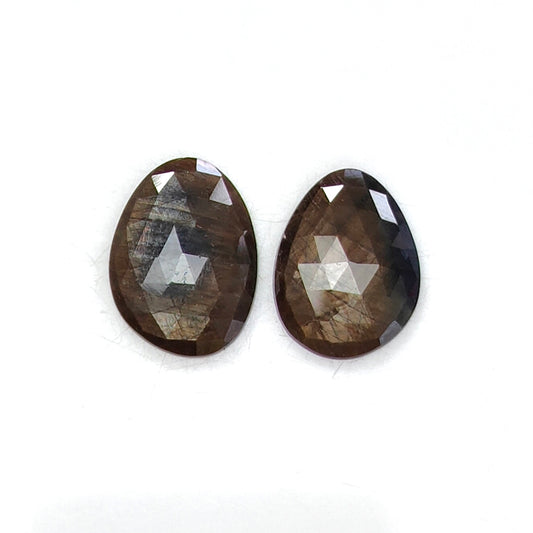 chocolate sapphire rose cut gemstone