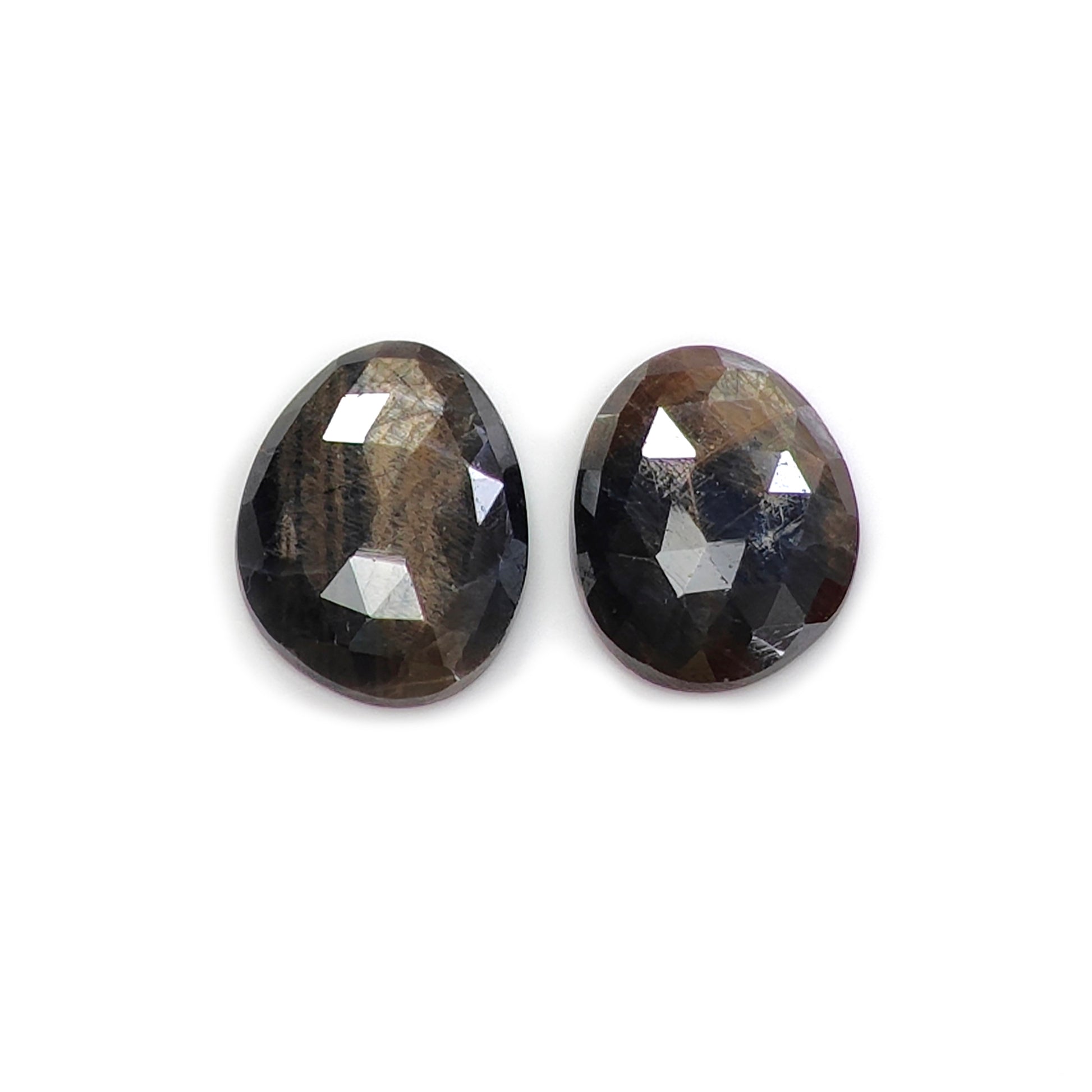 chocolate sapphire rose cut gemstone