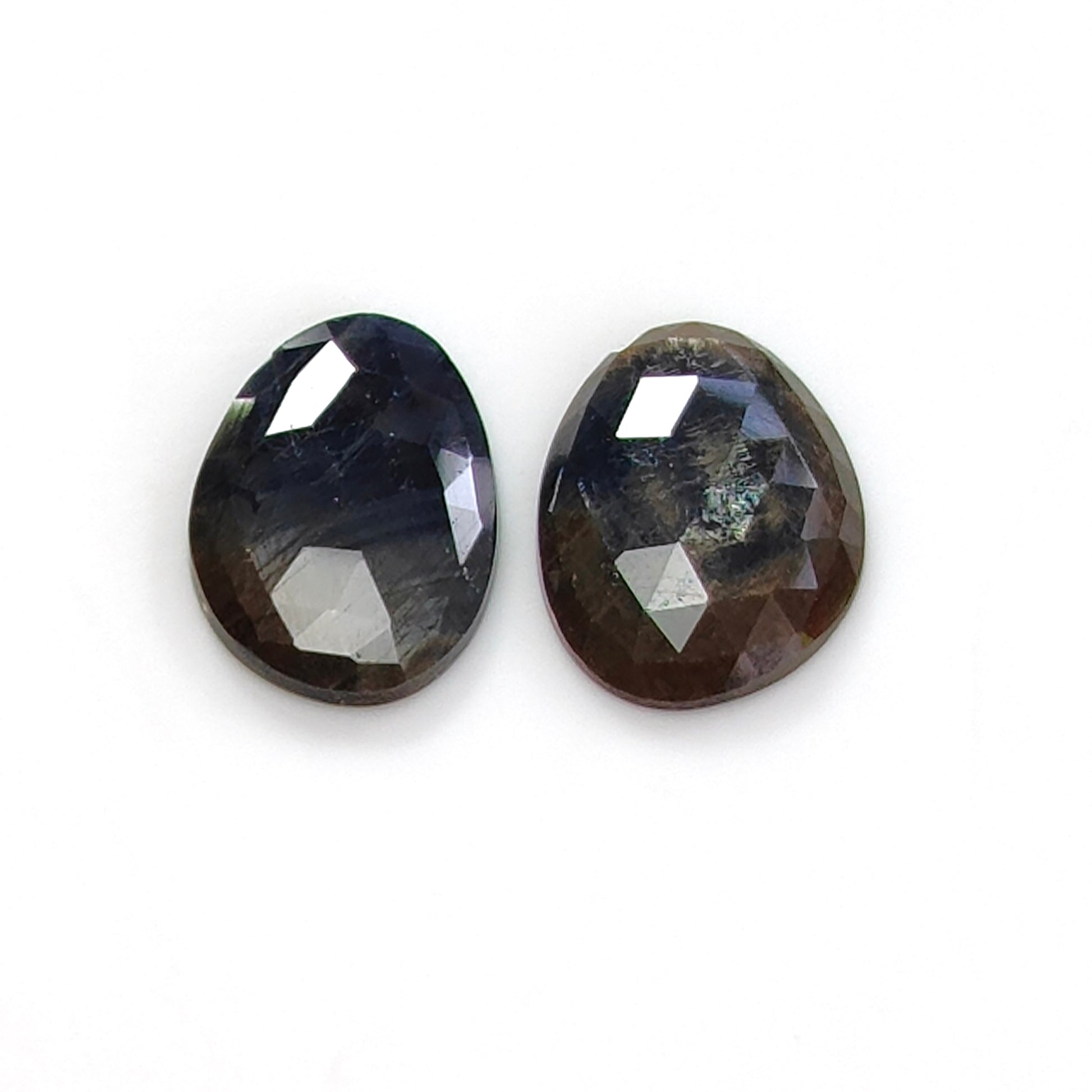 chocolate sapphire rose cut gemstone