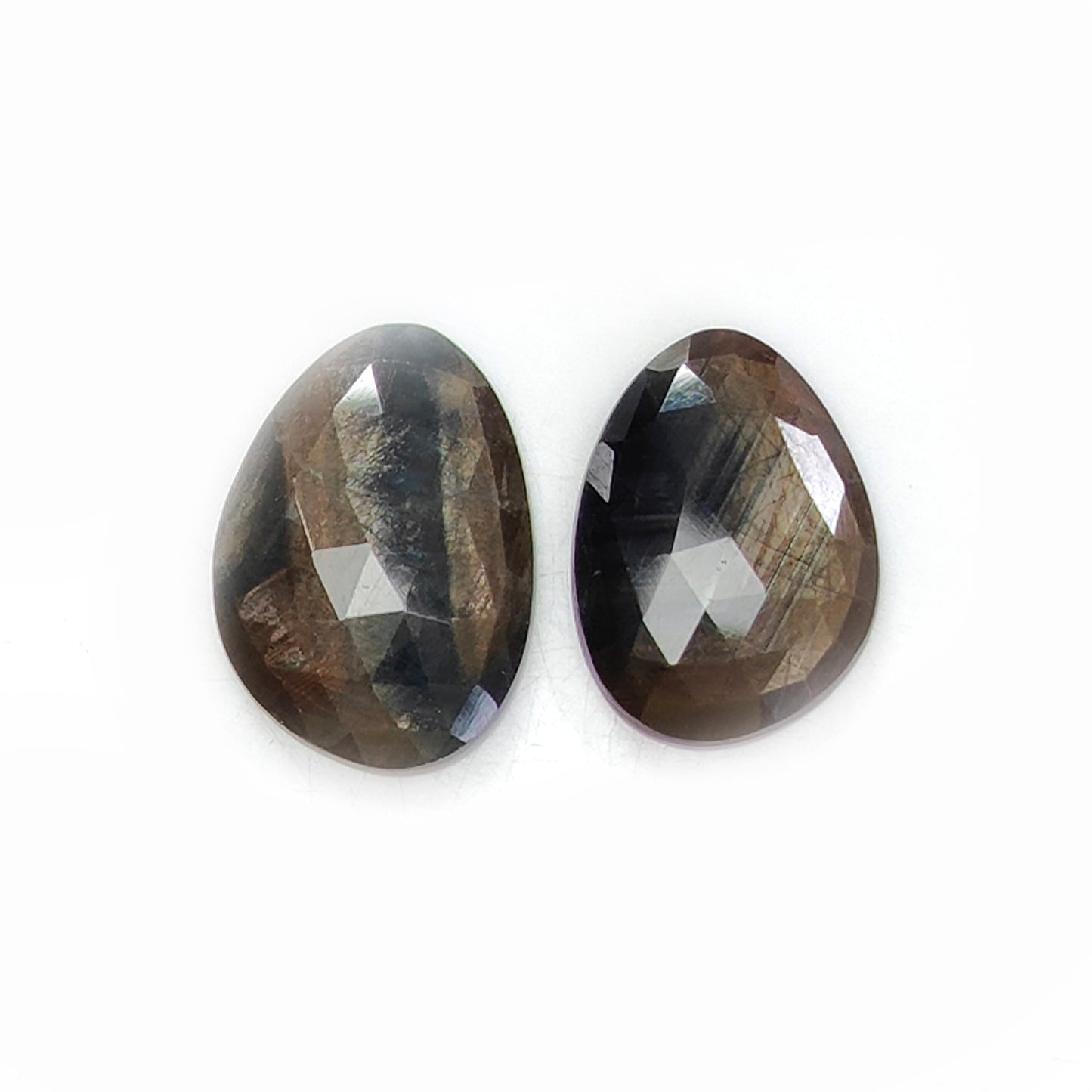 chocolate sapphire rose cut gemstone 