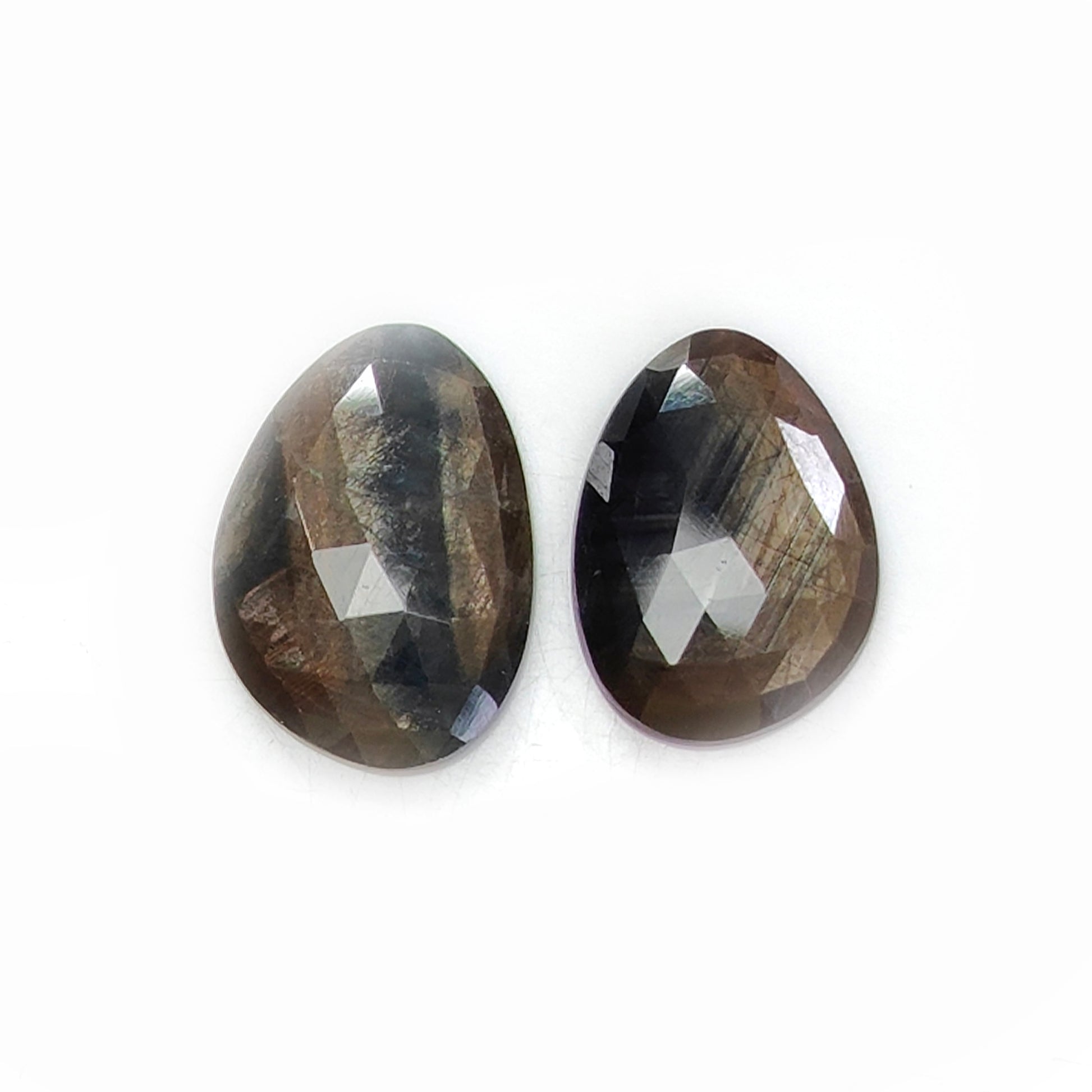 chocolate sapphire rose cut gemstone 
