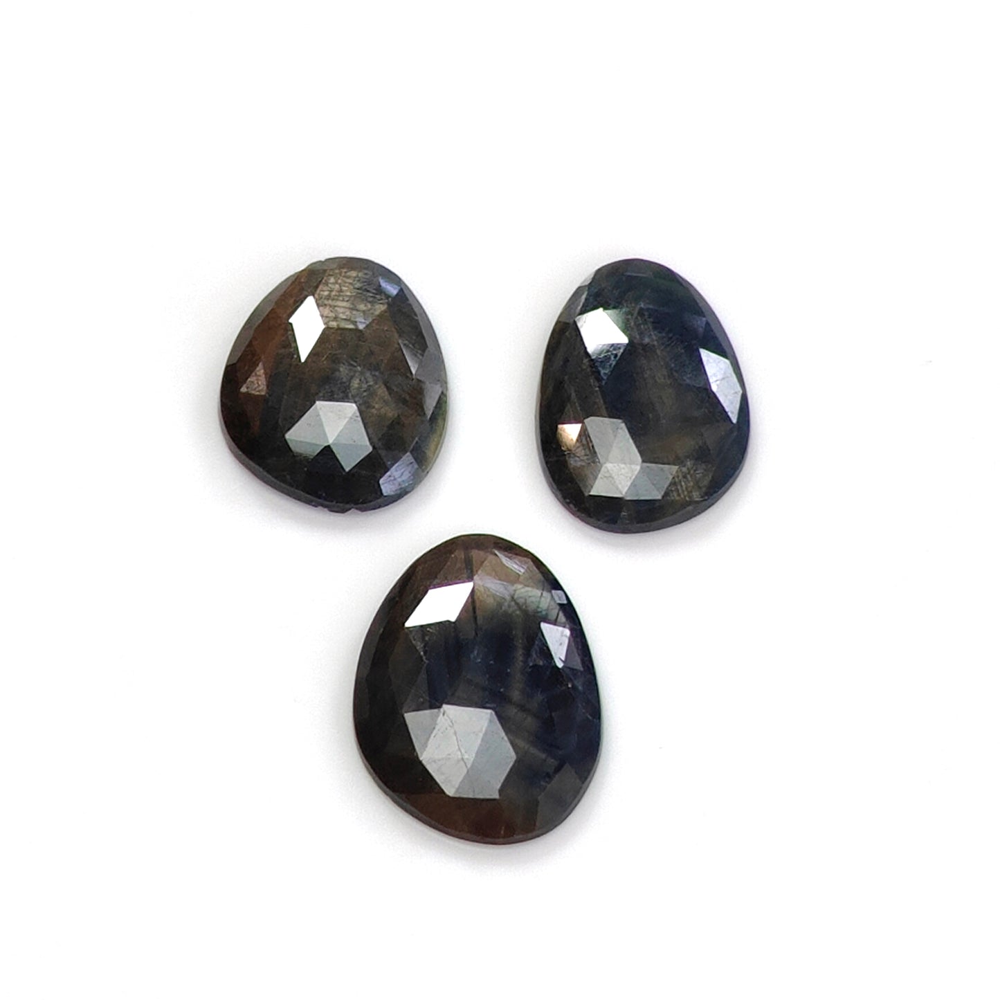 chocolate sapphire rose cut gemstone