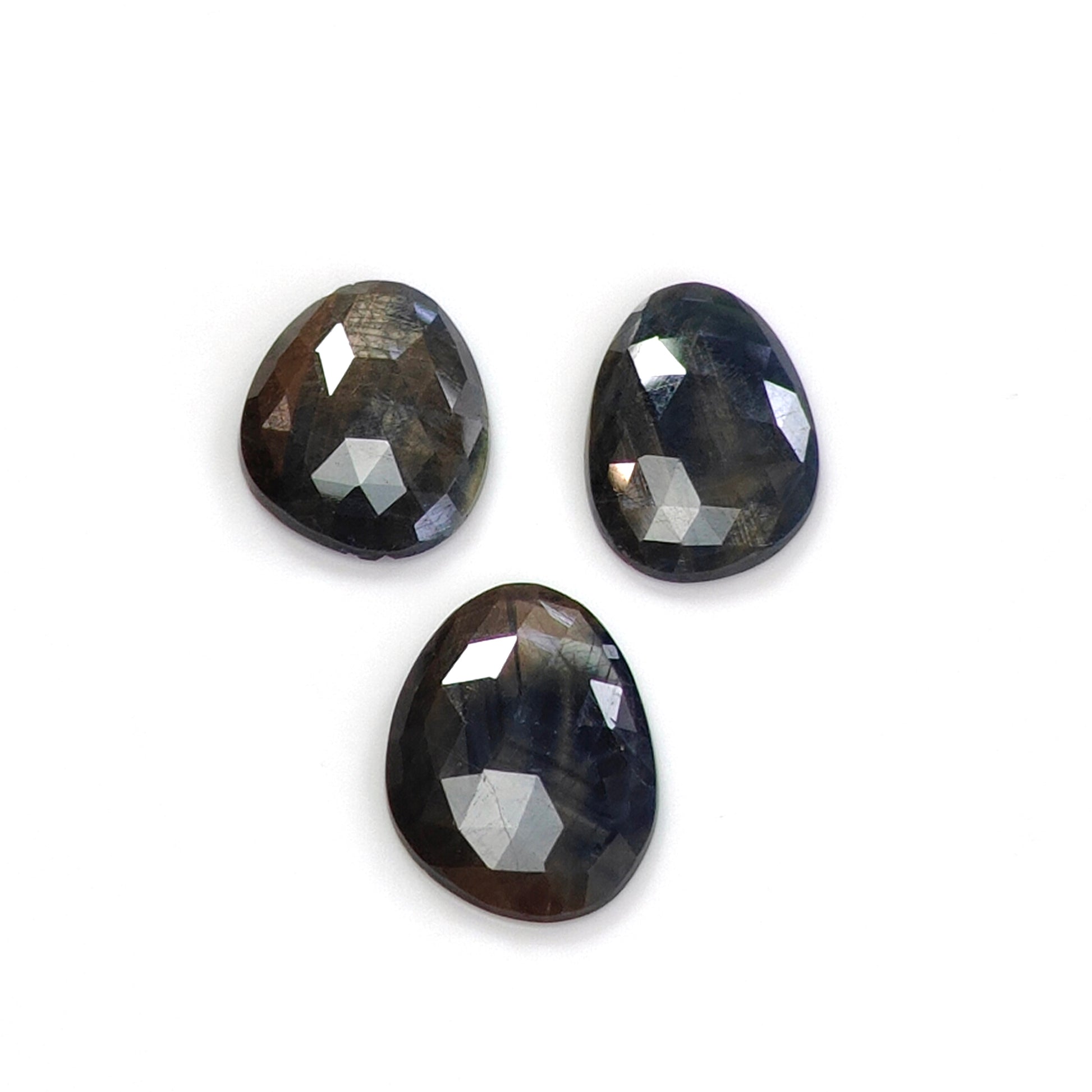 chocolate sapphire rose cut gemstone