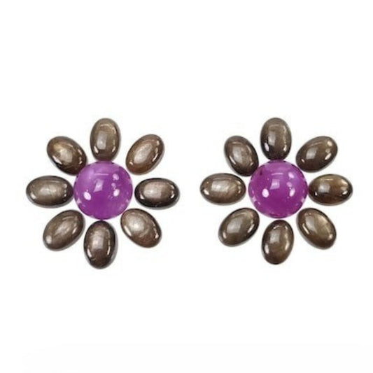 sapphire oval, round cabochon