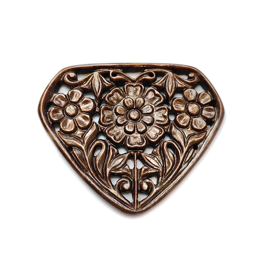 golden chocolate sapphire fancy carving