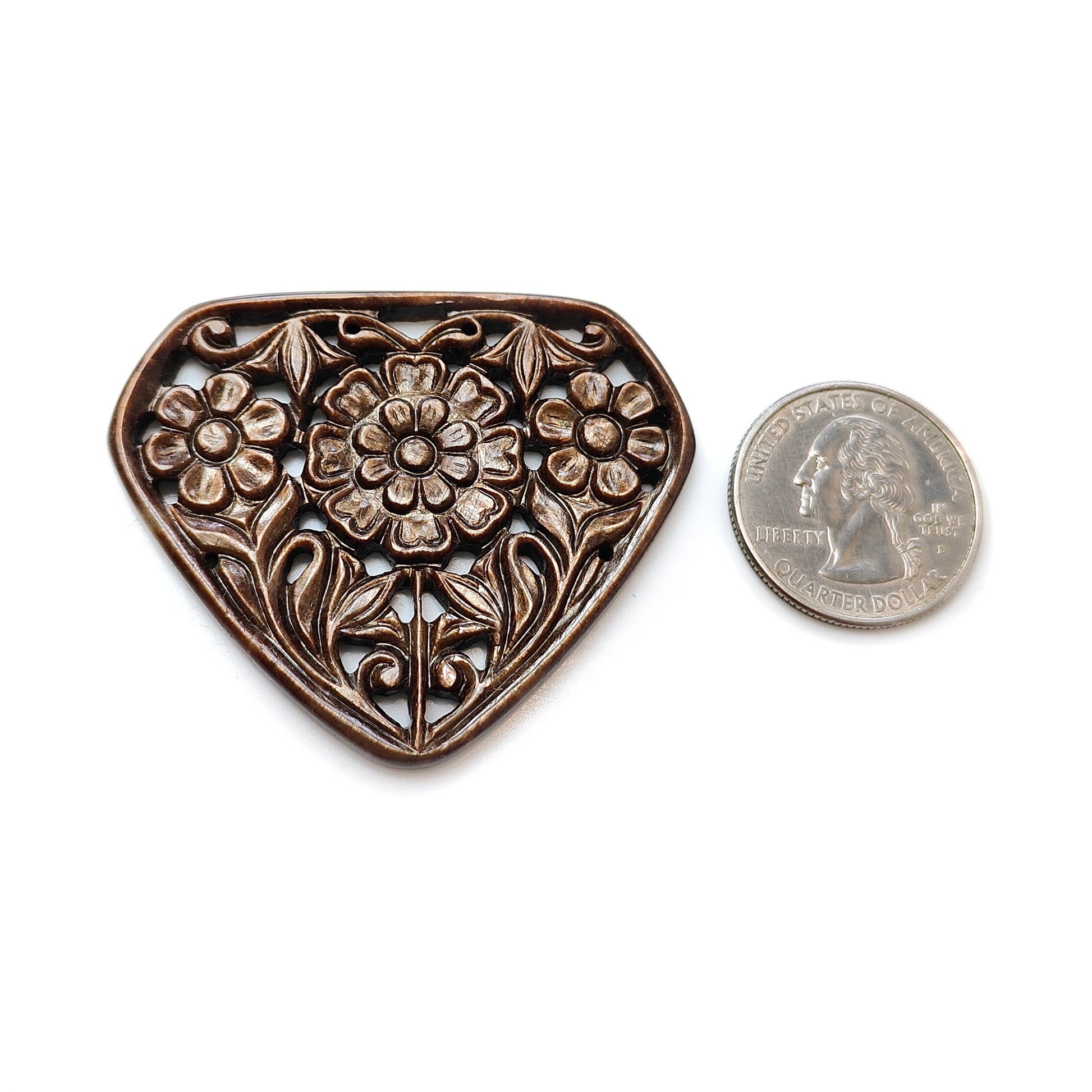 intaglio fantasia in zaffiro cioccolato dorato