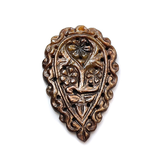 golden chocolate Sapphire Leaf Carving