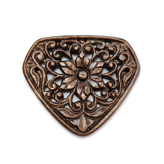 Golden Chocolate Sapphire Fancy Carving