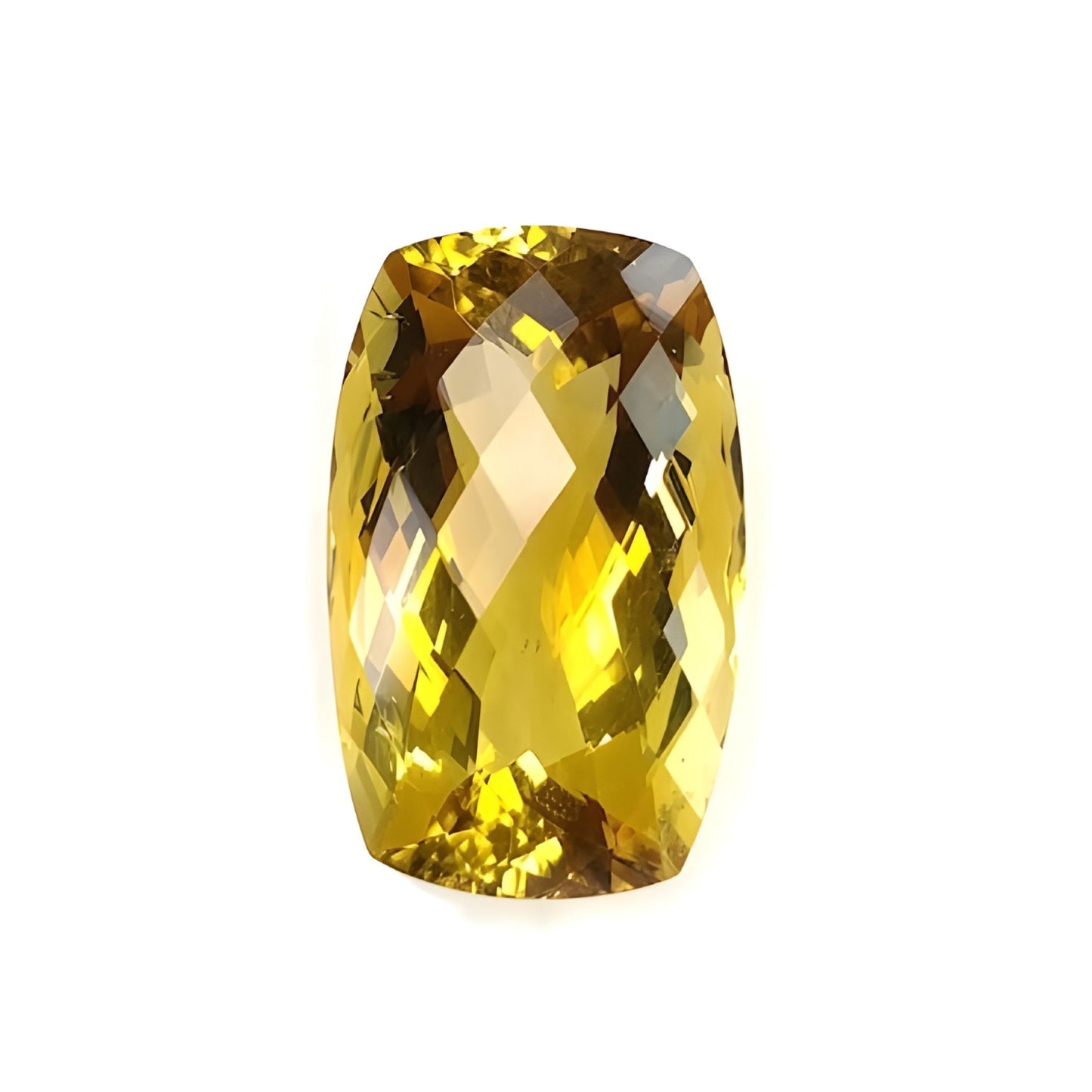 citrine cushion shape faceted cut