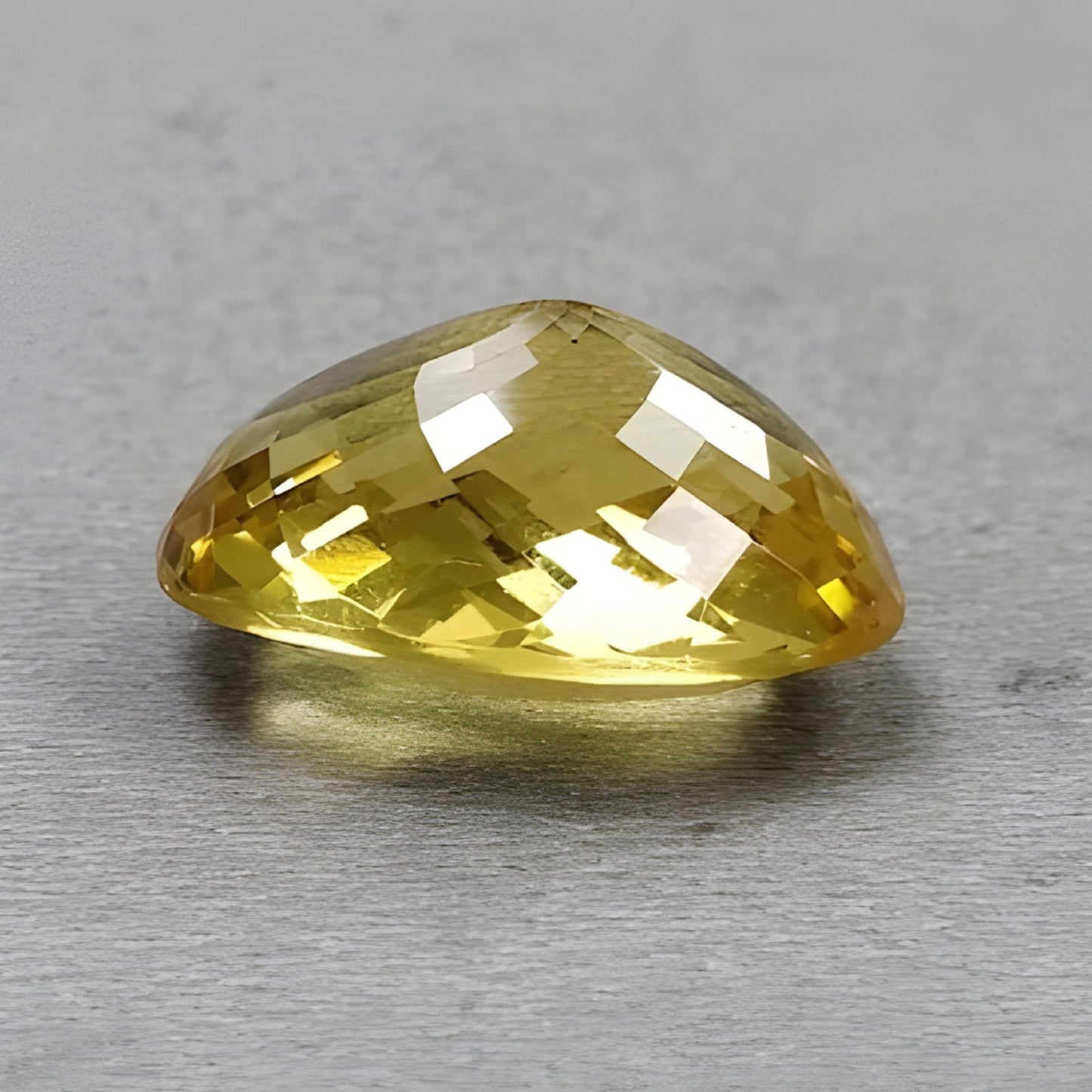 23.40cts Citrine Checker Cut Natural Untreated Gemstone Oval Shape