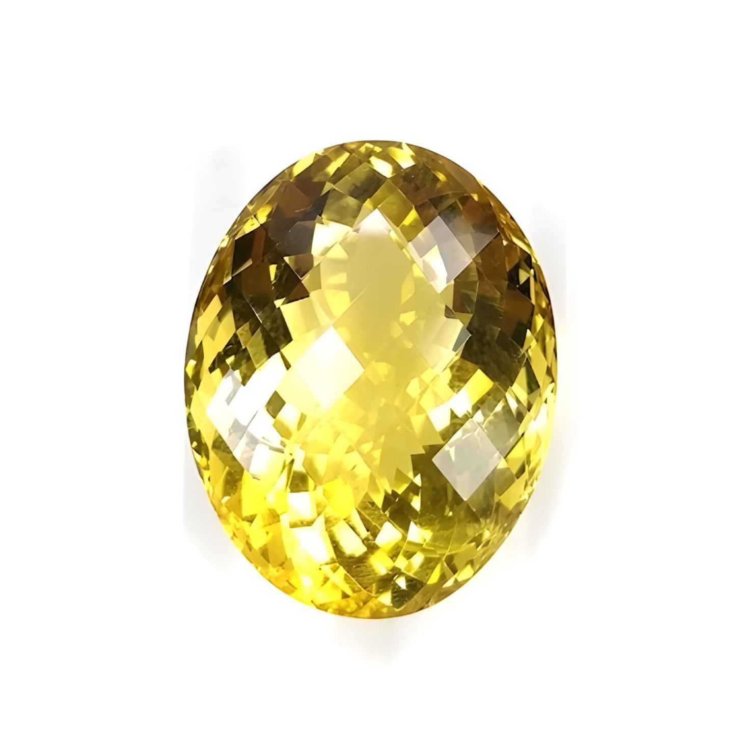 citrine checker cut gemstone