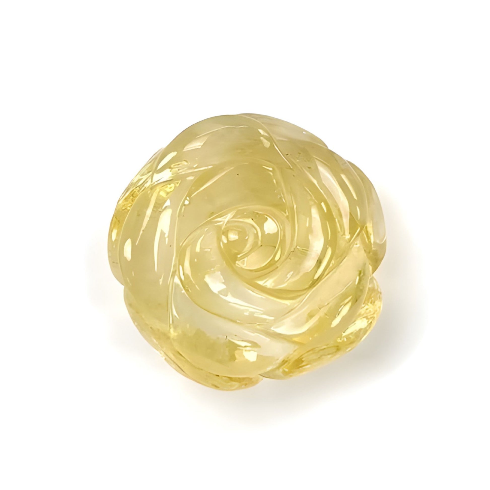 citrine flower shape carving