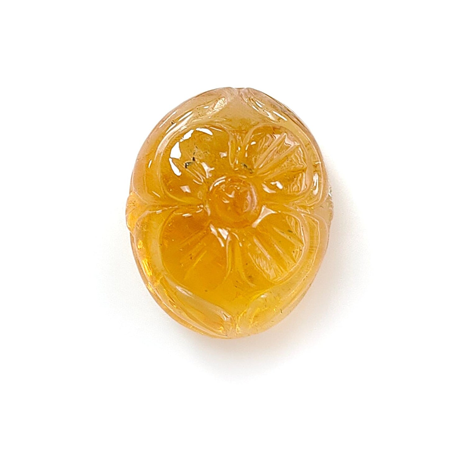 Citrine & Amethyst Quartz Gemstone Carving: Natural Untreated Unheated Yellow Citrine Purple Amethyst Hand Carved Oval Shape 1pc For Jewelry