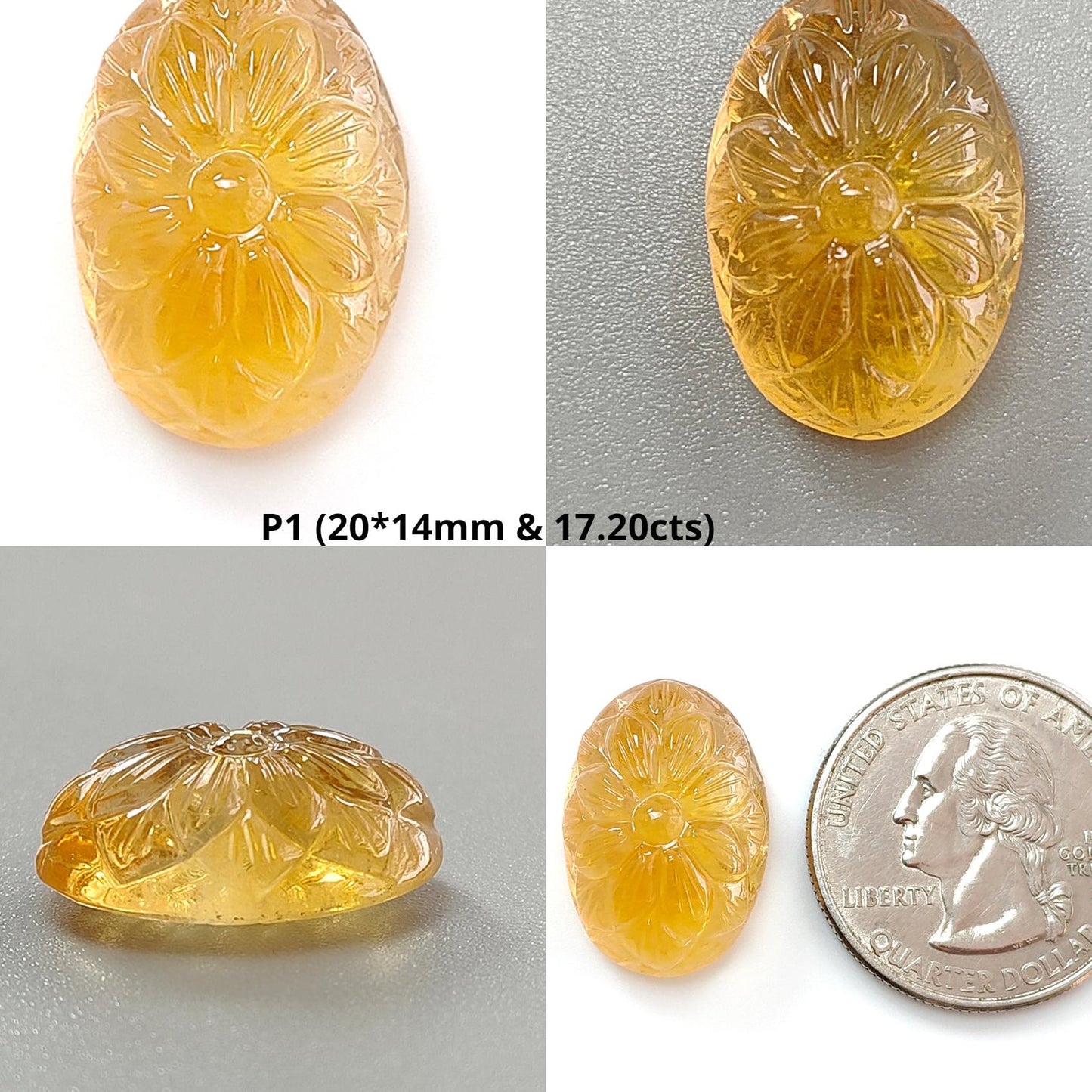 Citrine Gemstone Carving: Natural Untreated Unheated Yellow Citrine Gemstone Hand Carved Oval Shape 1pc For Jewelry