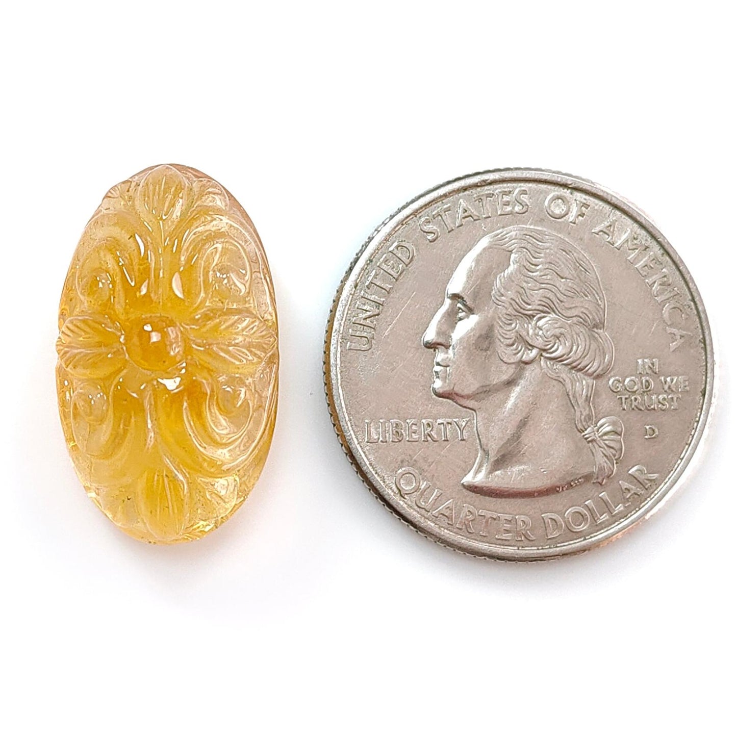 Citrine Gemstone Carving: Natural Untreated Unheated Yellow Citrine Gemstone Hand Carved Oval Shape 1pc For Jewelry