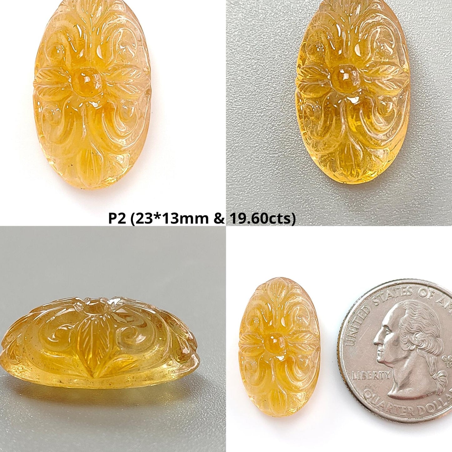 Citrine Gemstone Carving: Natural Untreated Unheated Yellow Citrine Gemstone Hand Carved Oval Shape 1pc For Jewelry
