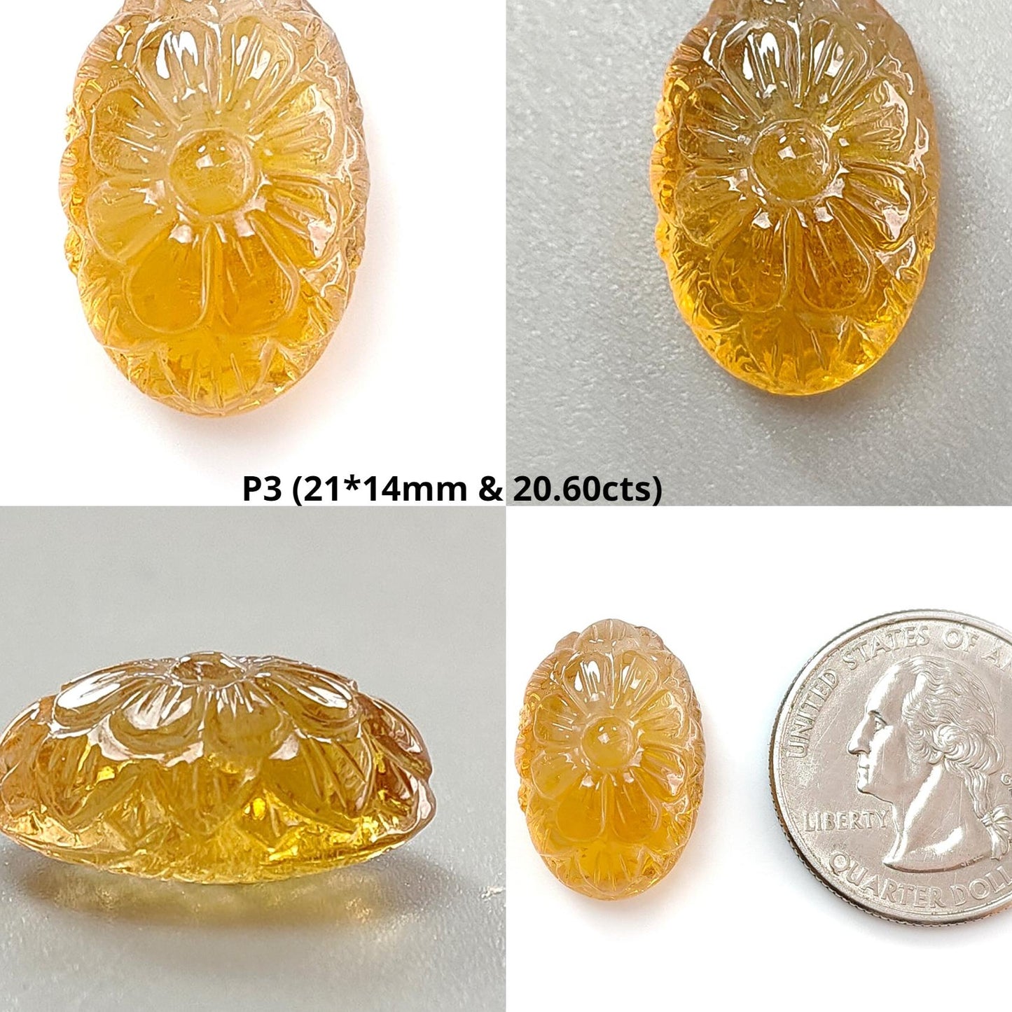 Citrine Gemstone Carving: Natural Untreated Unheated Yellow Citrine Gemstone Hand Carved Oval Shape 1pc For Jewelry