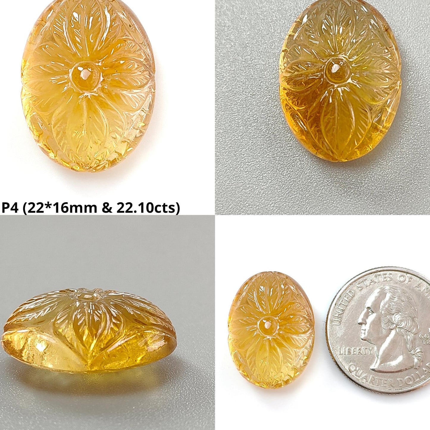 Citrine Gemstone Carving: Natural Untreated Unheated Yellow Citrine Gemstone Hand Carved Oval Shape 1pc For Jewelry
