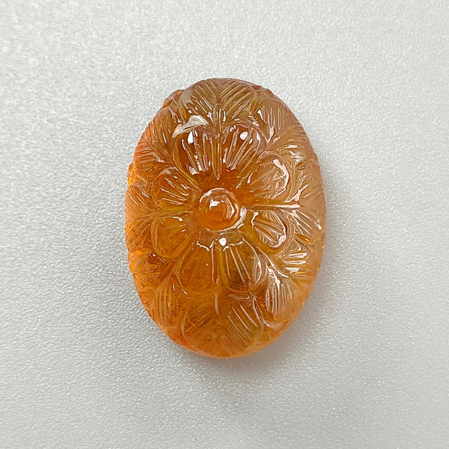 Citrine & Amethyst Quartz Gemstone Carving: Natural Untreated Unheated Yellow Citrine Purple Amethyst Hand Carved Oval Shape 1pc For Jewelry