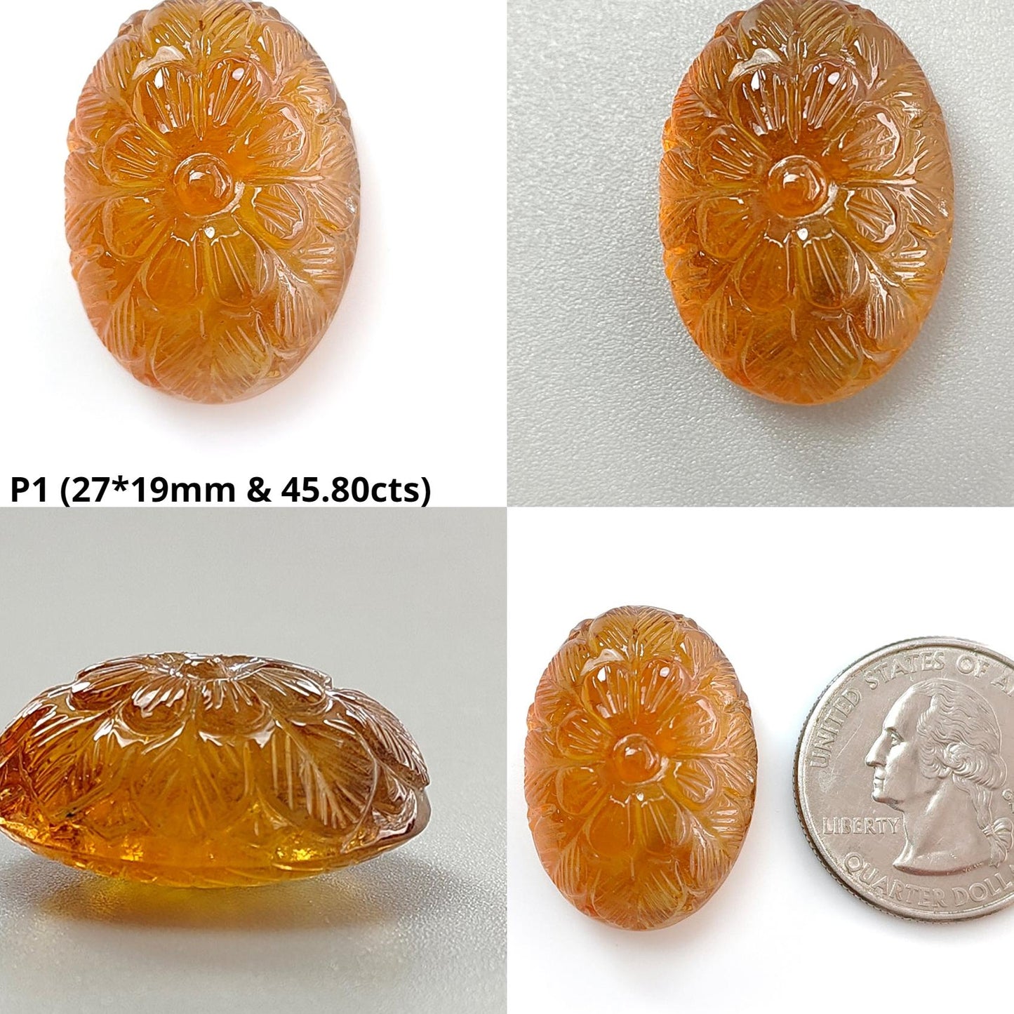 Citrine & Amethyst Quartz Gemstone Carving: Natural Untreated Unheated Yellow Citrine Purple Amethyst Hand Carved Oval Shape 1pc For Jewelry