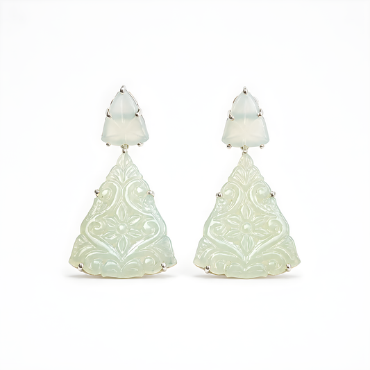 Onyx Gemstone Silver Earring