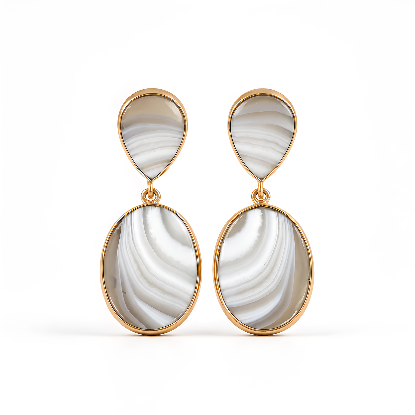 Agate Gemstone 925 Silver Earring 