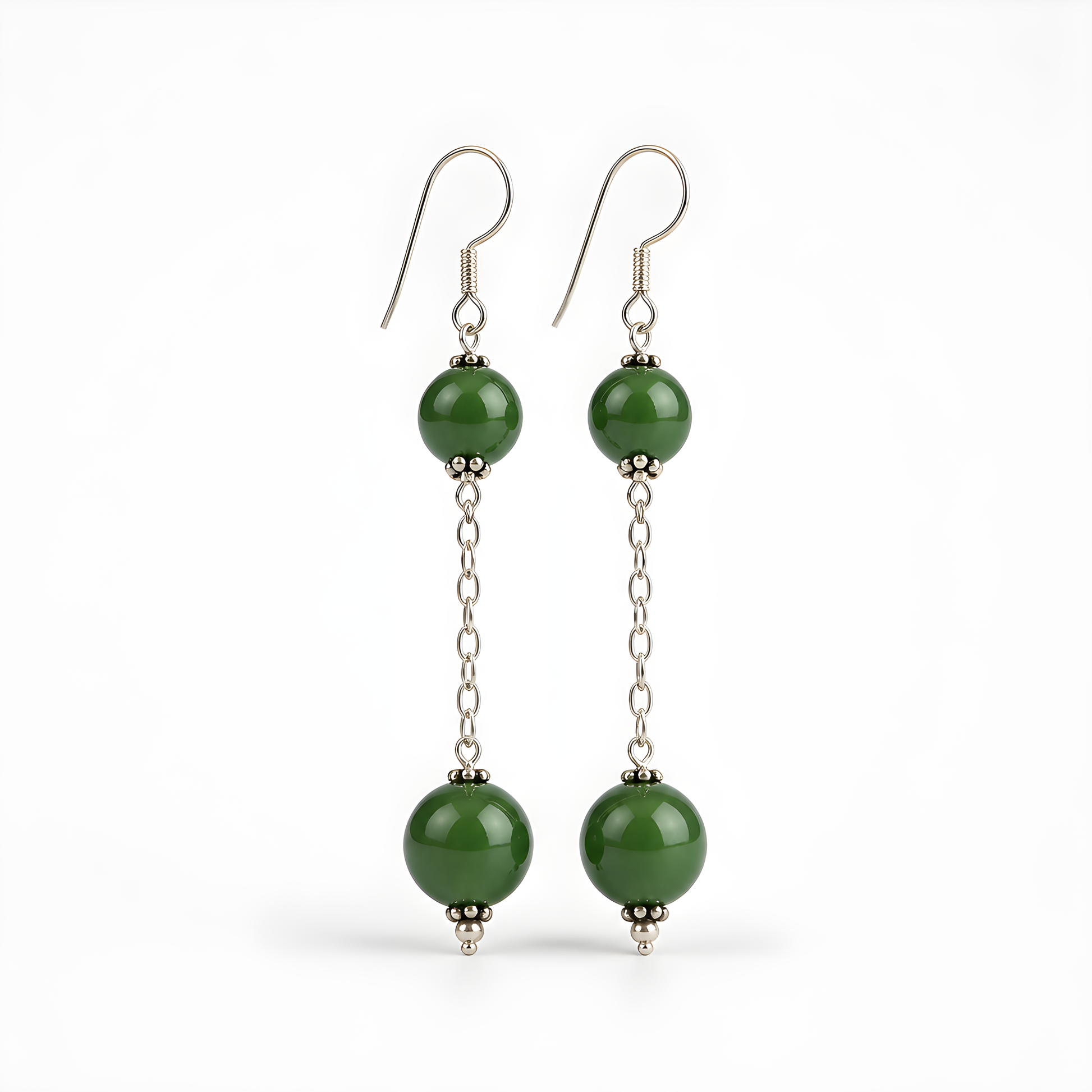 serpentine gemstone silver earring