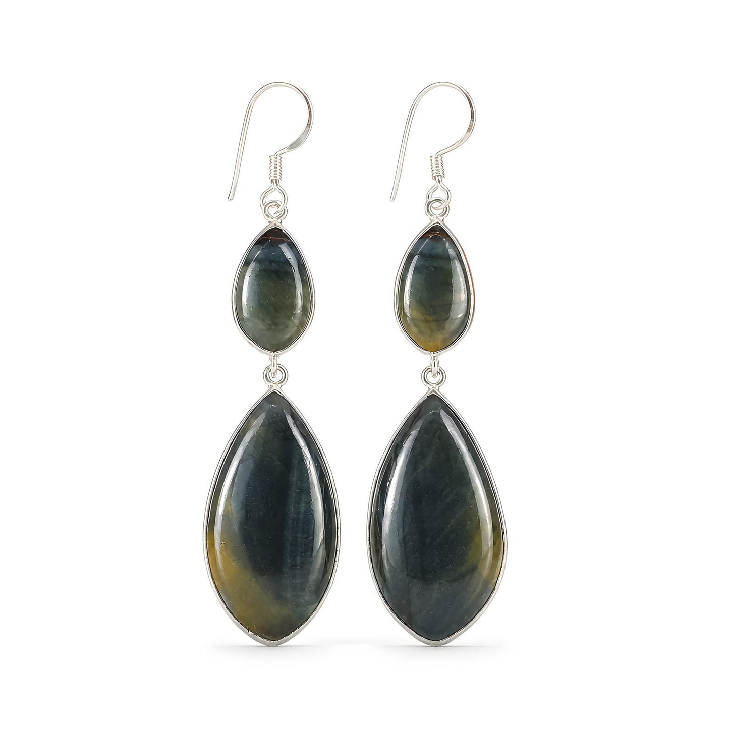 Tiger Eye Gemstone Sterling Silver Earring