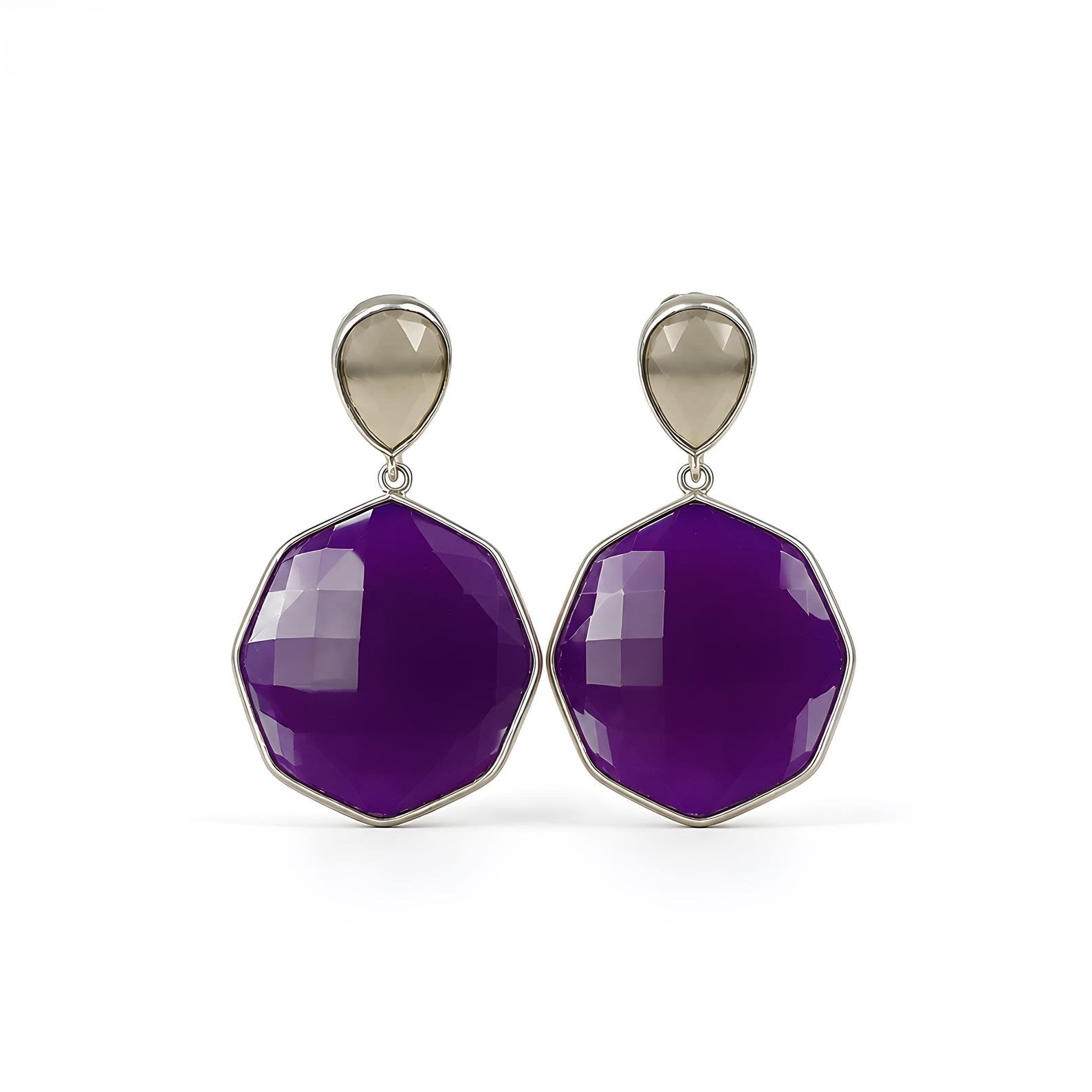 Rhinestone Gemstone Silver Earring