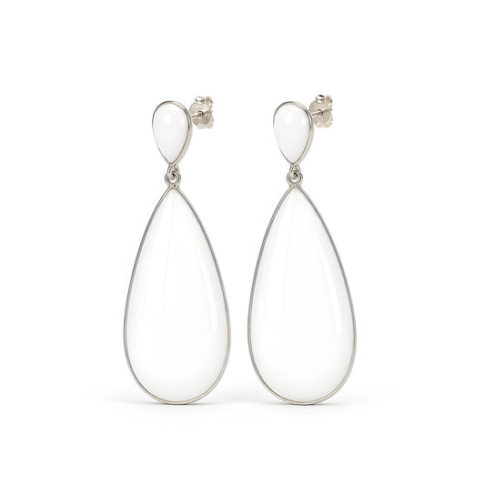 Rhinestone Gemstone Silver Earring