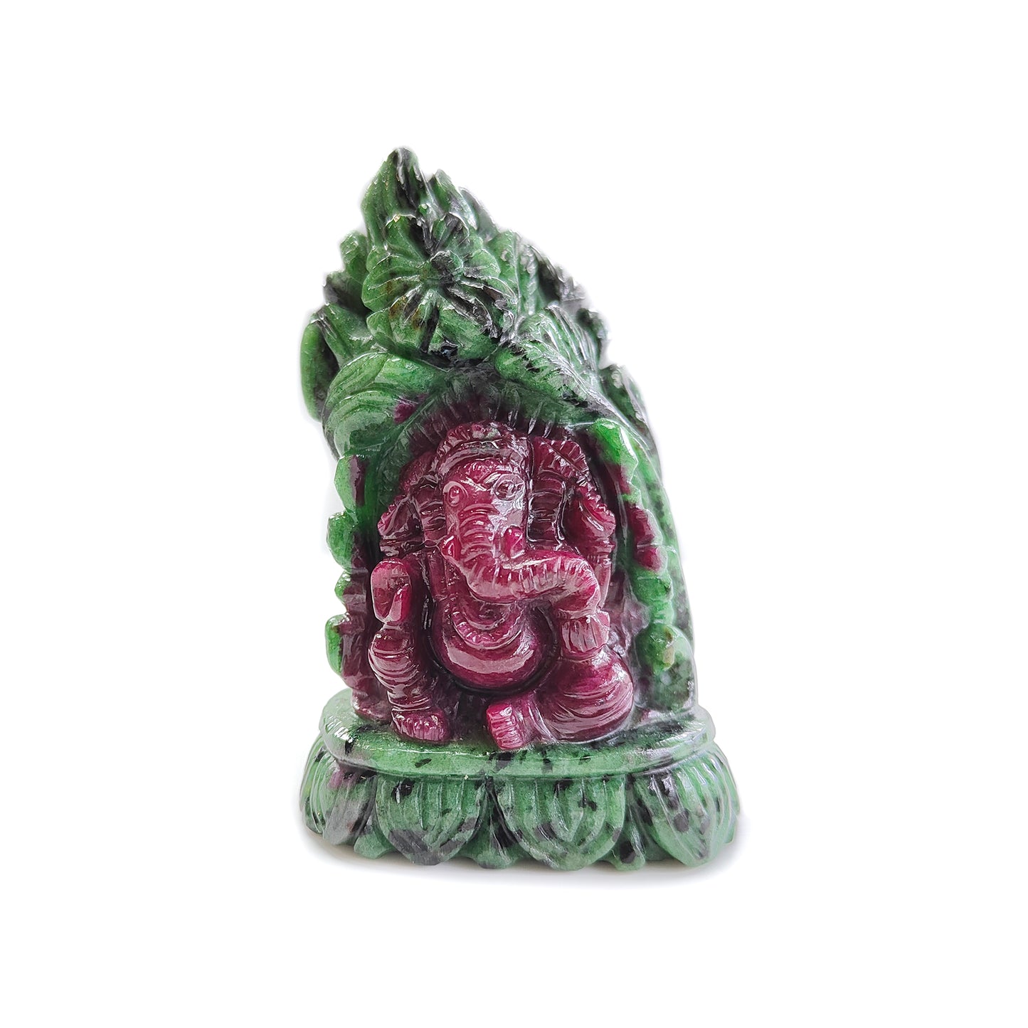 ruby lord ganessha idol carving