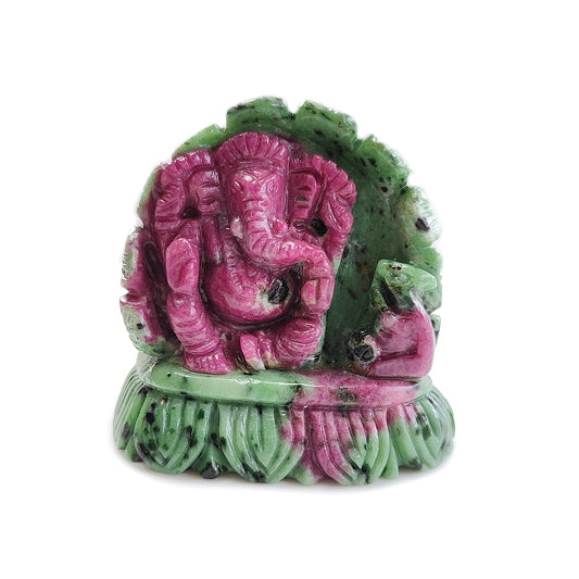 ruby lord ganesha carving