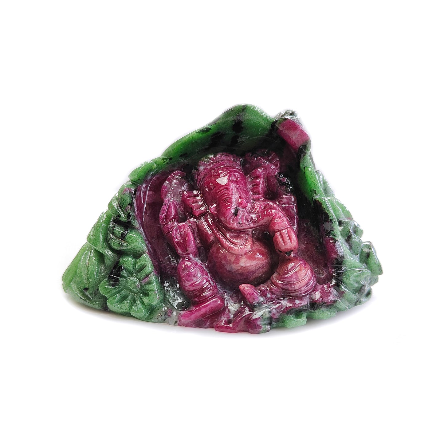 ruby lord ganesha carving