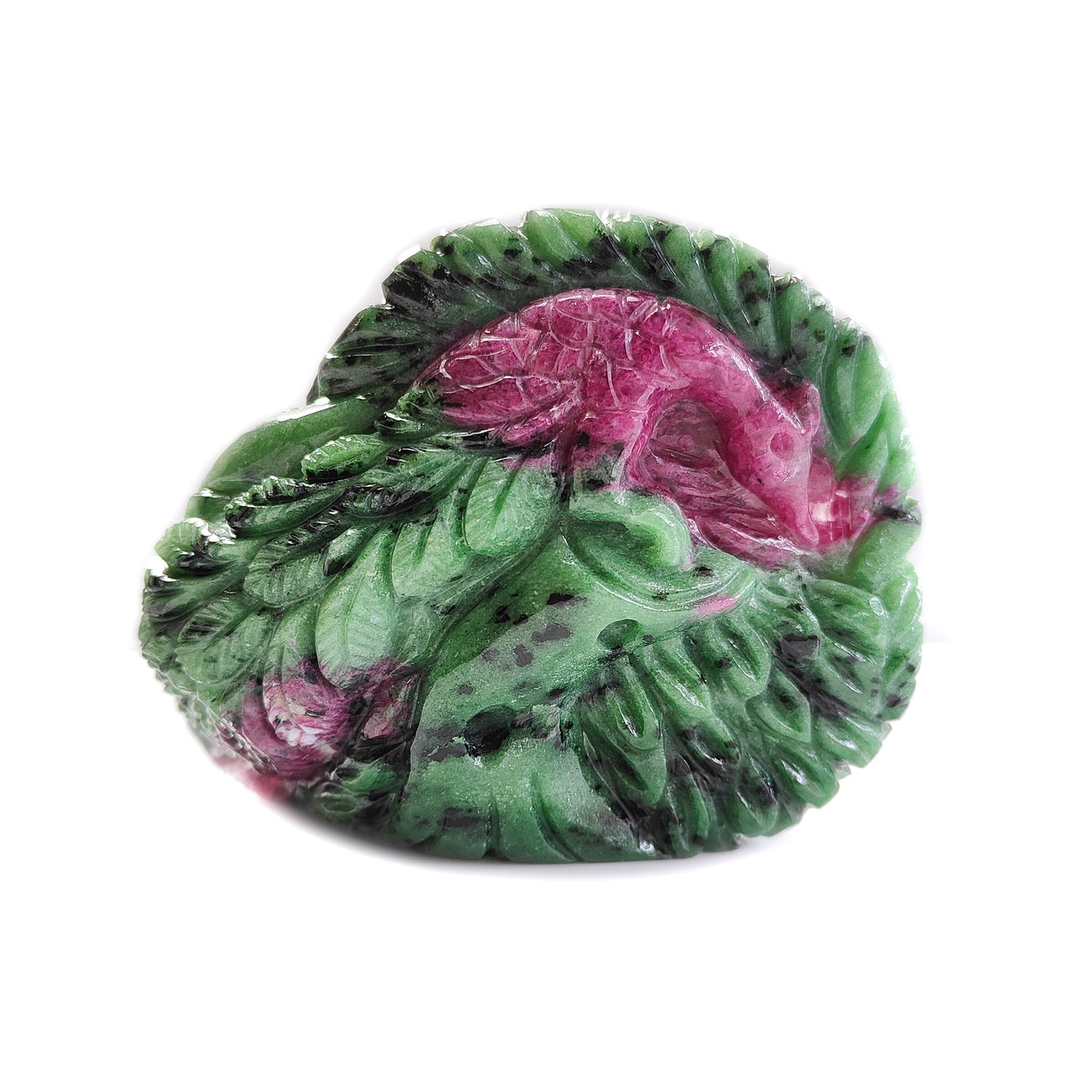 1869.00cts Natural Untreated Ruby Zoisite Carving Sculpture Figurine Lord Ganesha Idol