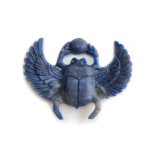 Blue Sapphire Scarab Carving
