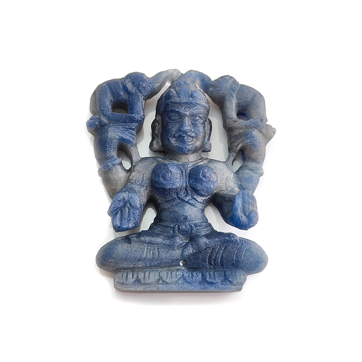 Sapphire Goddess Lakshmi Carving