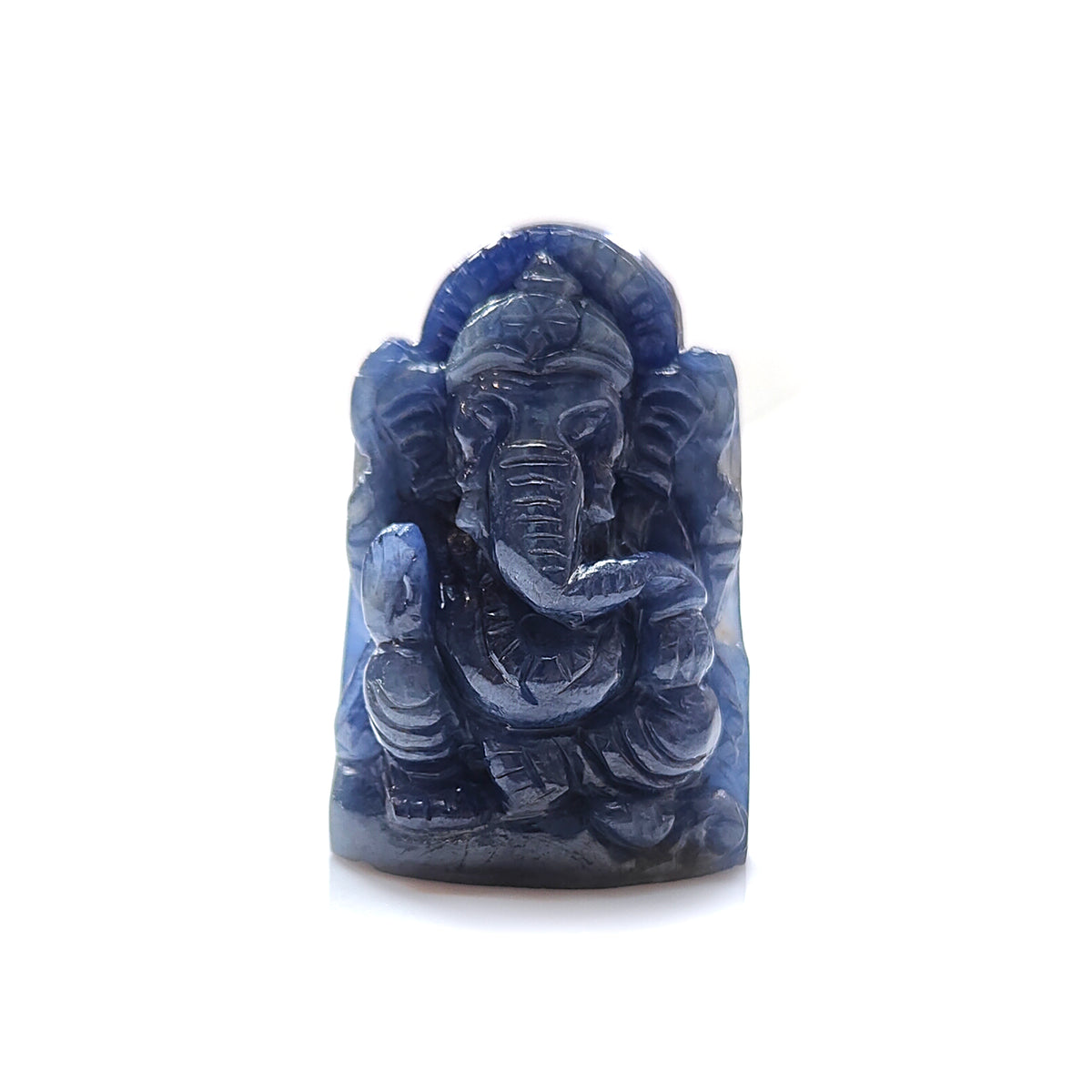 Blue Sapphire Lord Ganesha Carving