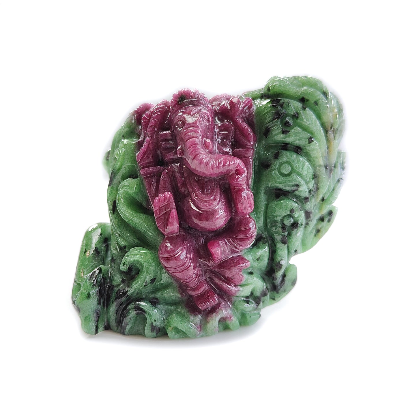 ruby lord ganesha carving