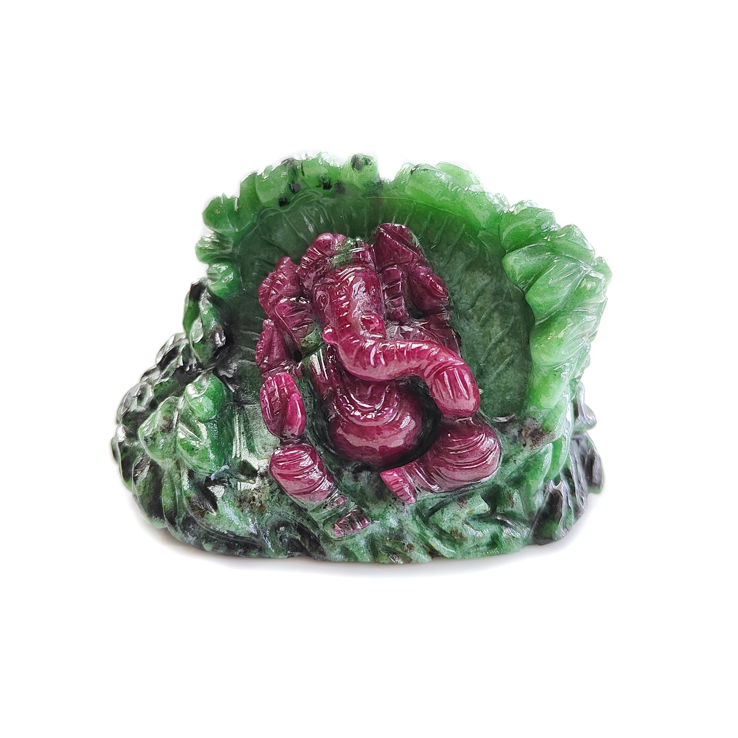 Zoisite ruby lord ganesha carving